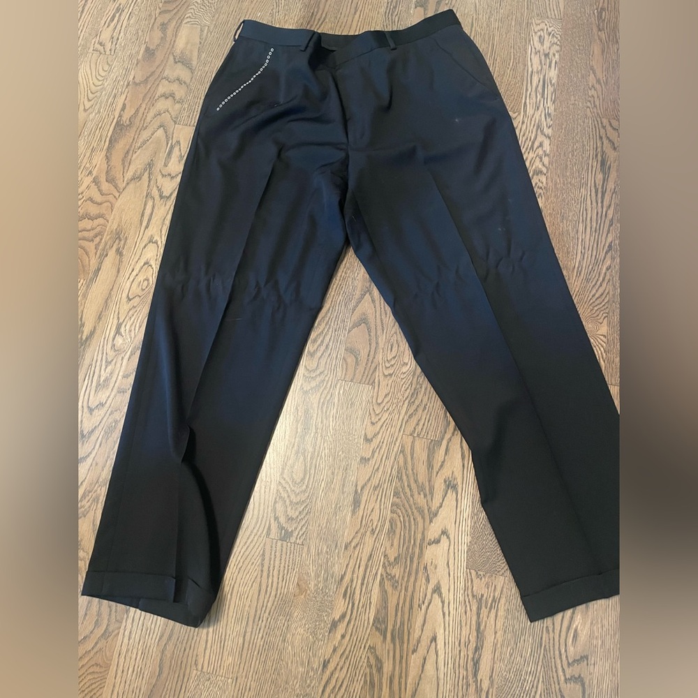 Vintage Versus Versace Black Dress Pants with Grommet Details